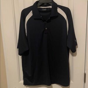 Slazenger Navy and White Polo Shirt size L